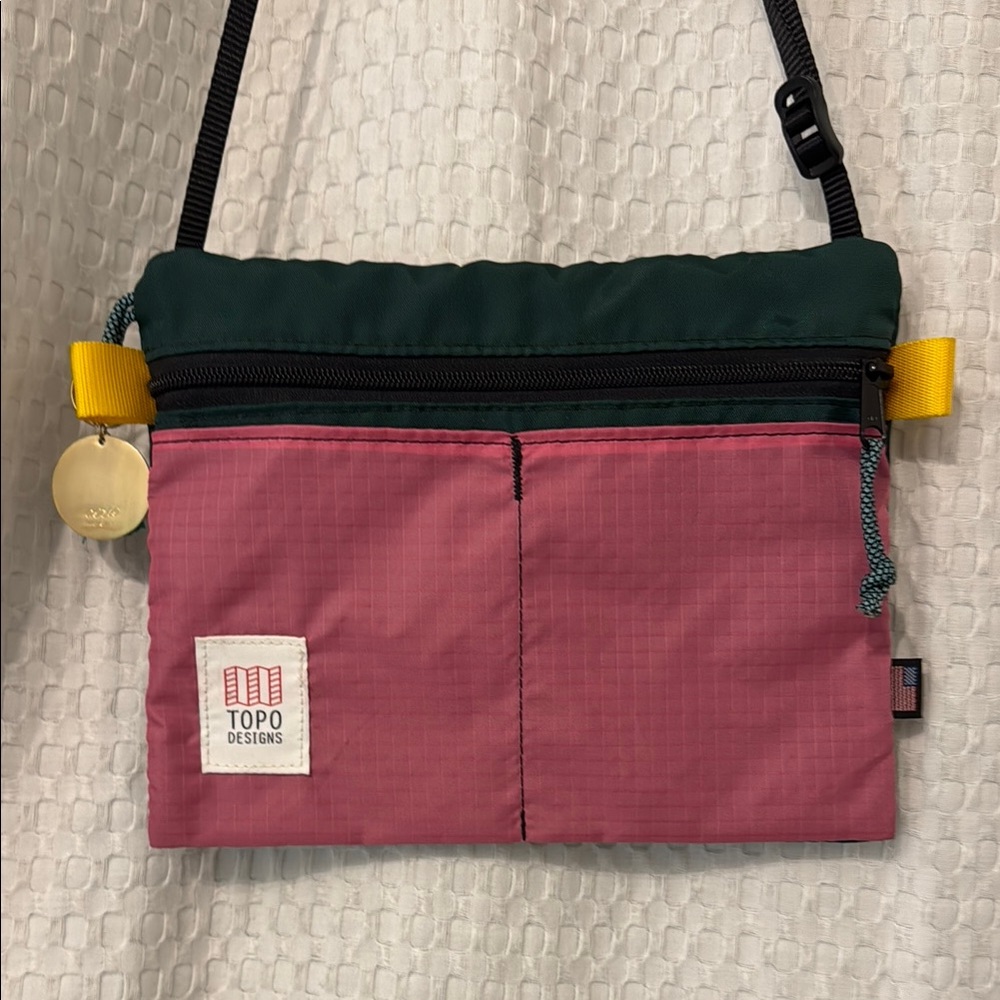 TOPO DESIGNS Pink and Green Crossbody Bag